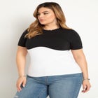 Underbust Colorblocked Tee image number null