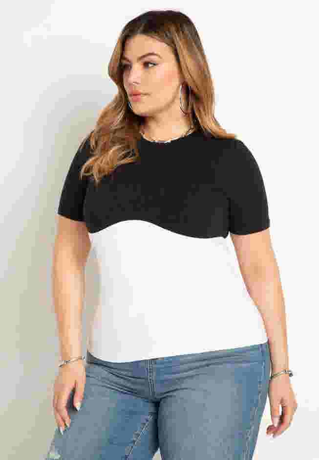 Underbust Colorblocked Tee image number 0