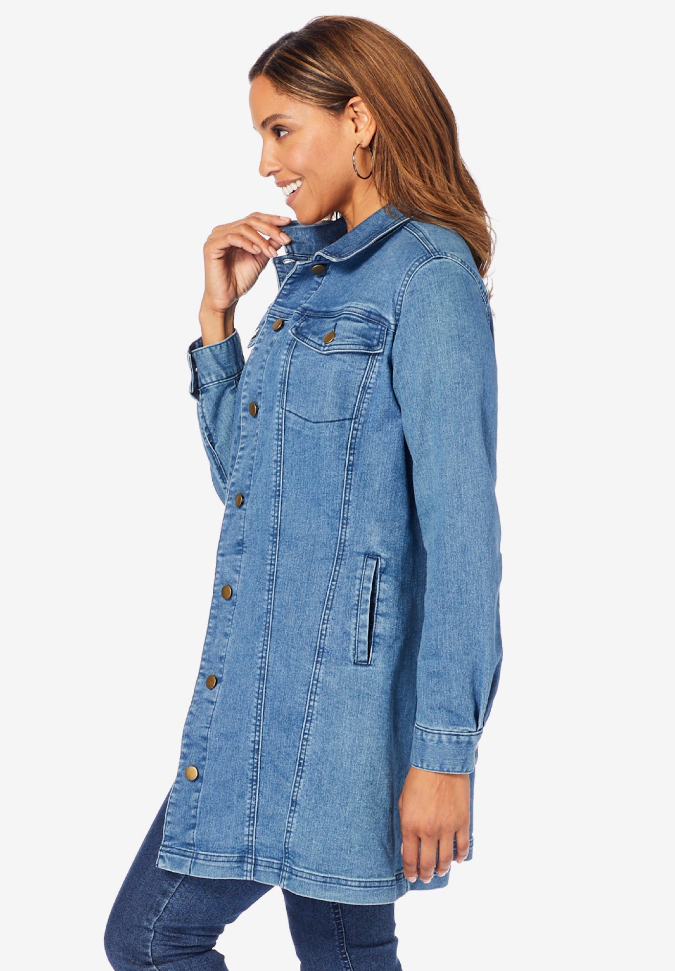 Long Denim Jacket image number 1