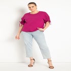 Shirred Sleeve Tee image number null