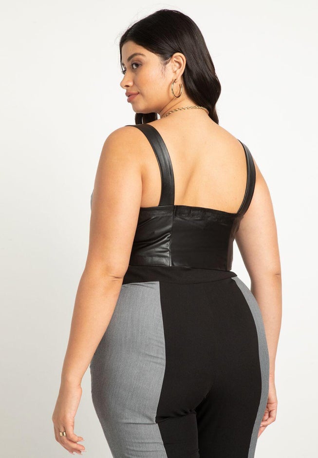 Faux Leather Bustier image number 1