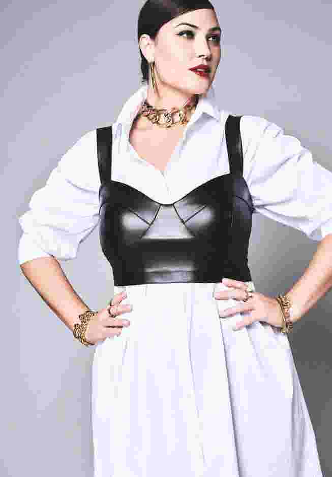 Faux Leather Bustier image number 3