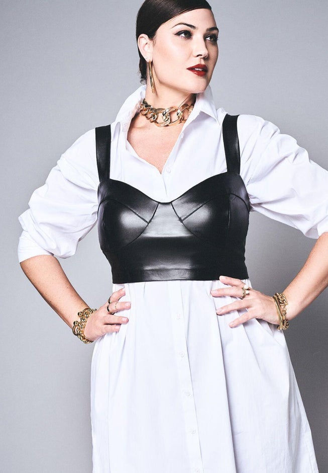 Faux Leather Bustier image number 3