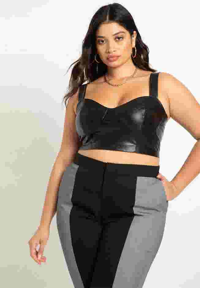 Faux Leather Bustier image number 0