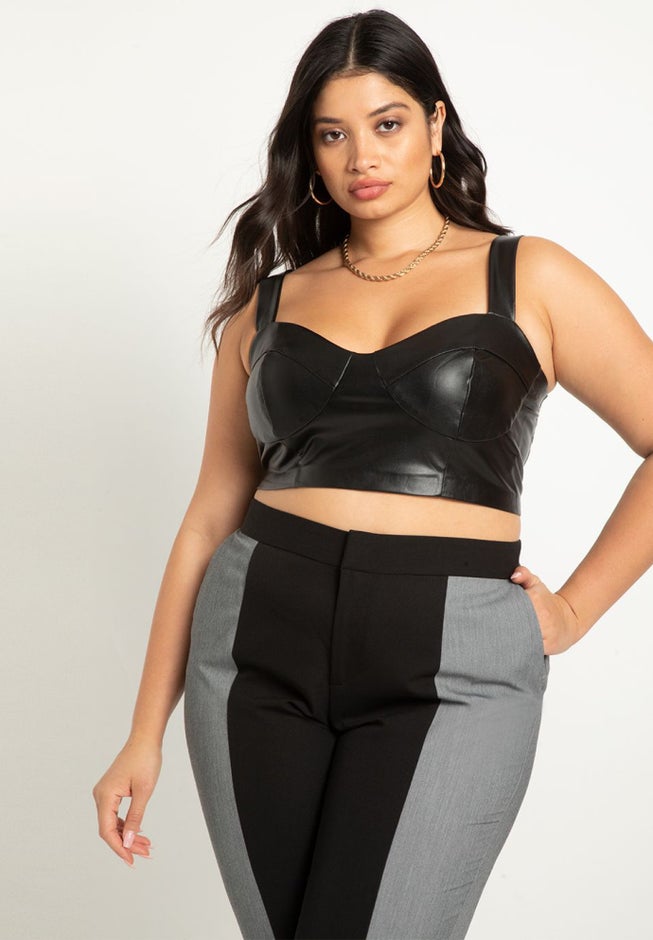 Faux Leather Bustier image number 0