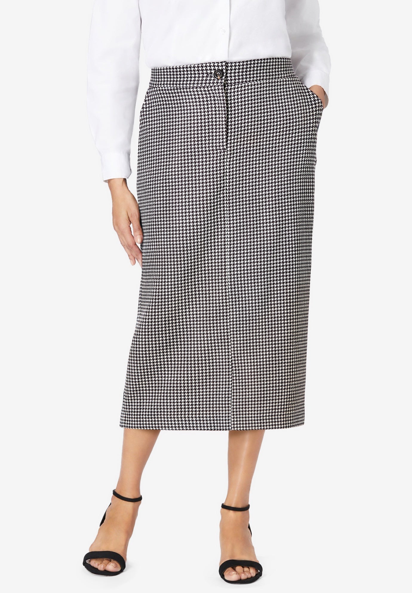 Tummy Control Bi-Stretch Midi Skirt image number 0