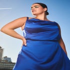 Satin Cowl Neck Tank image number null