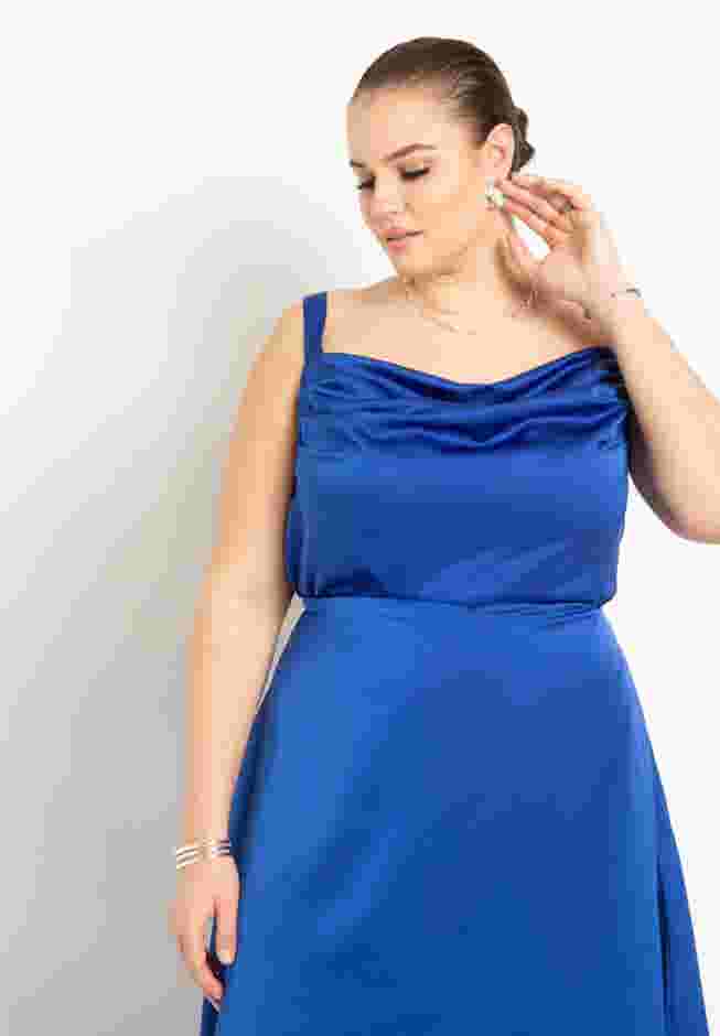 Satin Cowl Neck Tank image number 0