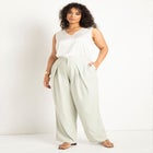 V Neck Satin And Chiffon Tank image number null