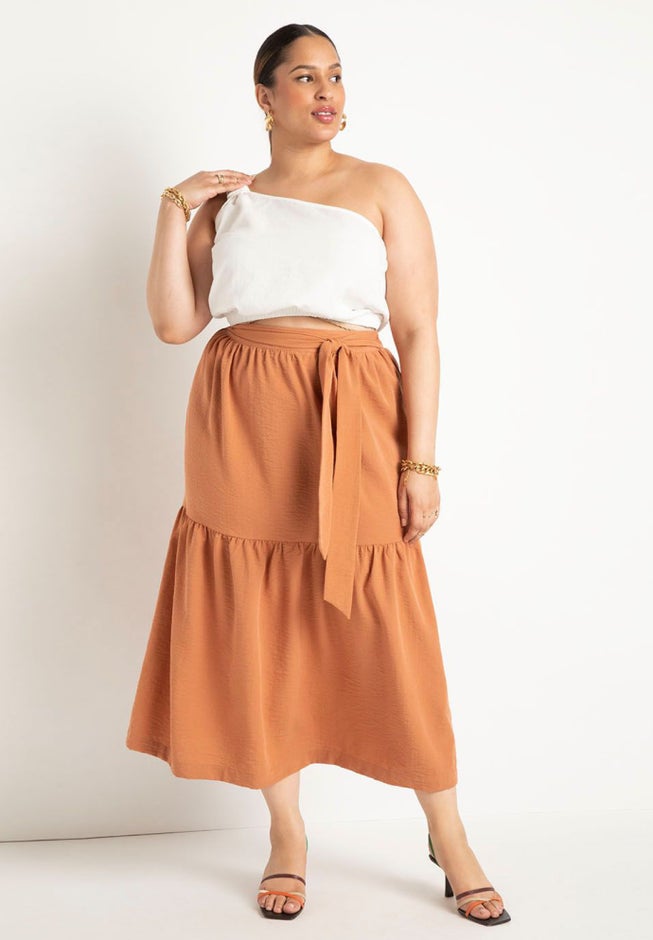 Knotted One Shoulder Crop Top image number 2