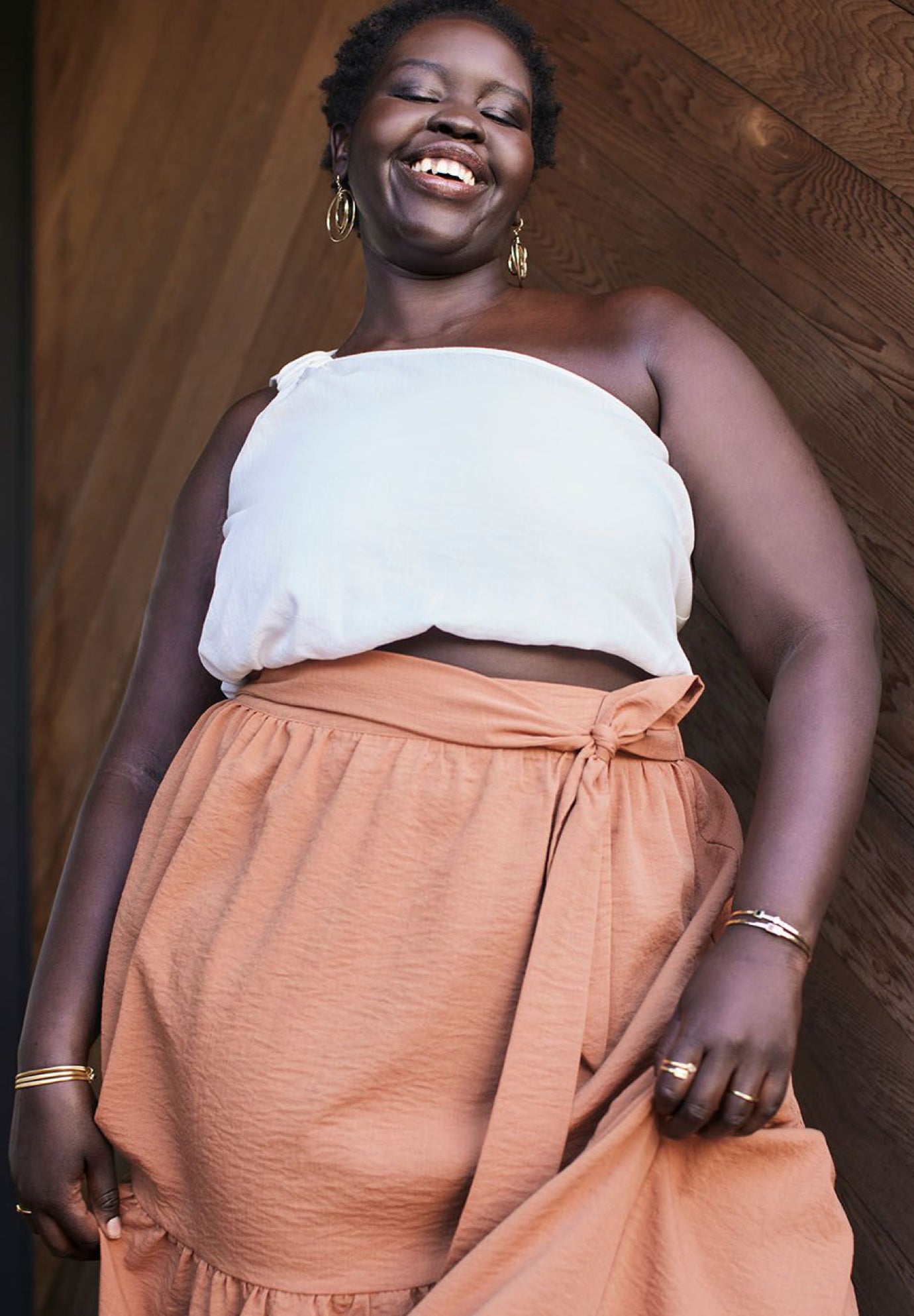 Knotted One Shoulder Crop Top image number 3