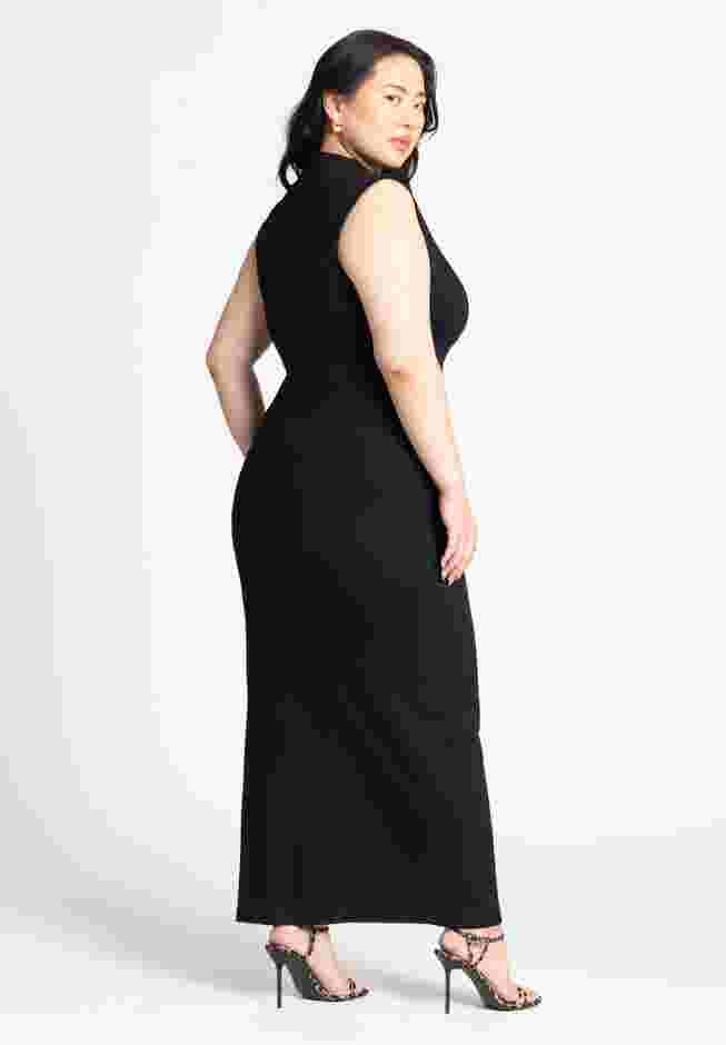 Mock Neck Stich Detail Dress image number 1