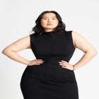 Mock Neck Stich Detail Dress image number null