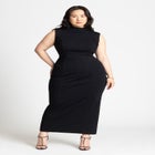 Mock Neck Stich Detail Dress image number null