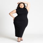 Mock Neck Stich Detail Dress image number null