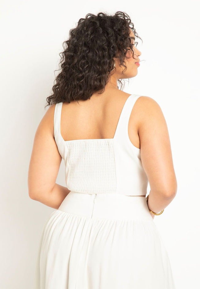 Lace Up Cropped Tank image number null