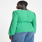 Ruffle Detail V Neck Blouse image number null