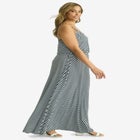 Stretch Knit Blouson Maxi Dress image number null