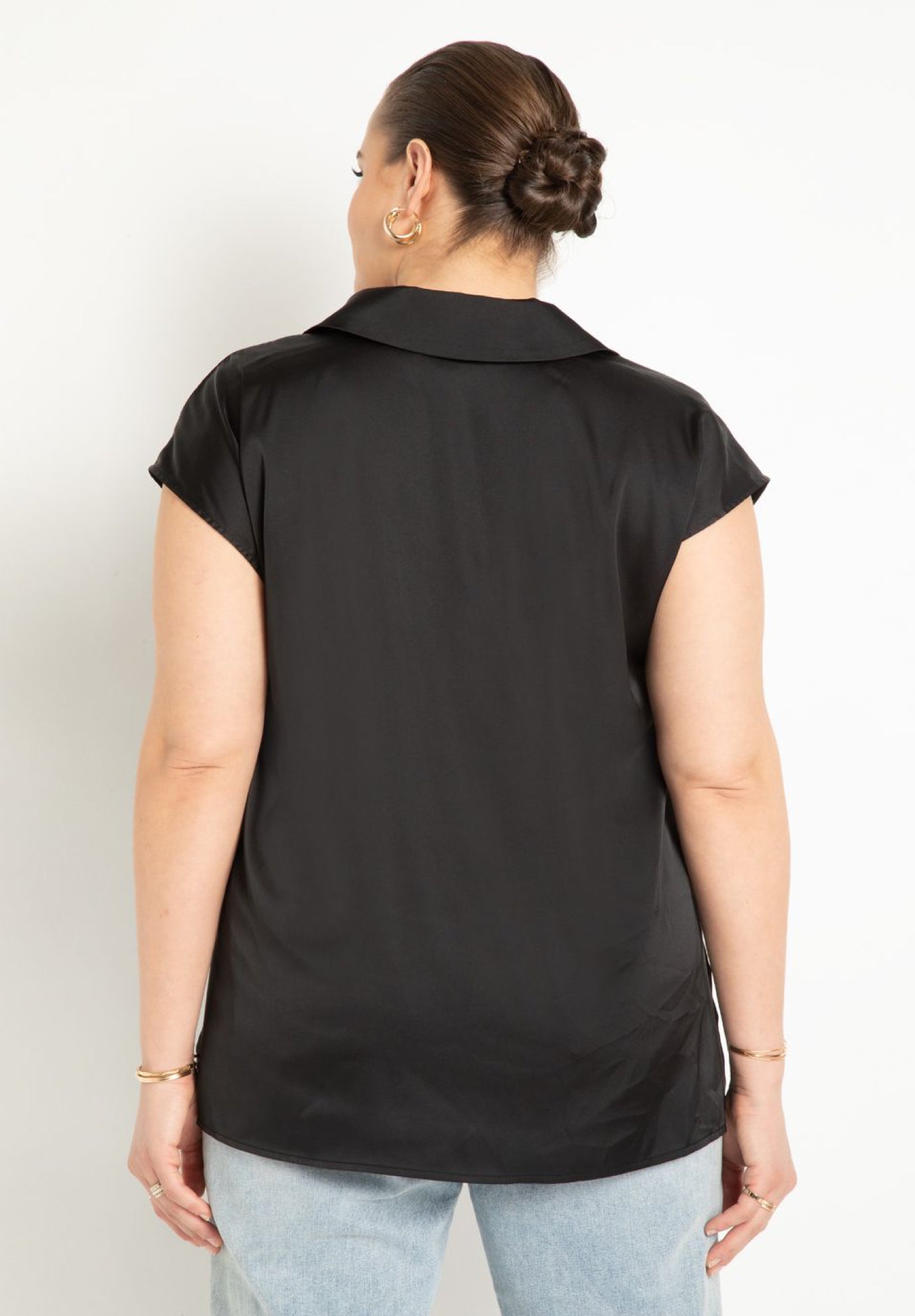 Collared Satin Top image number 1