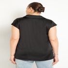 Collared Satin Top image number null