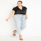 Collared Satin Top image number null