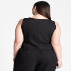 Crystal Button Fitted Vest image number null