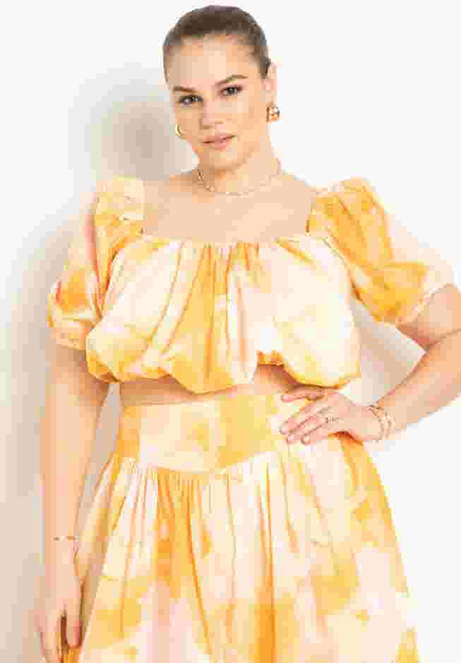 Shirred Puff Sleeve Top image number 0