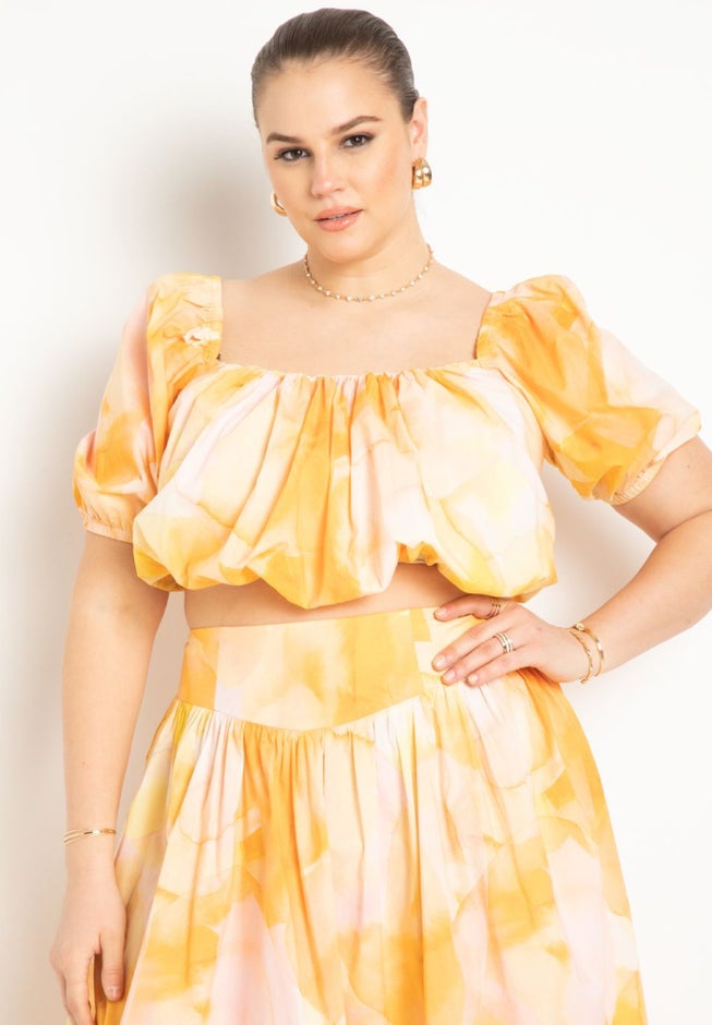 Shirred Puff Sleeve Top image number 0