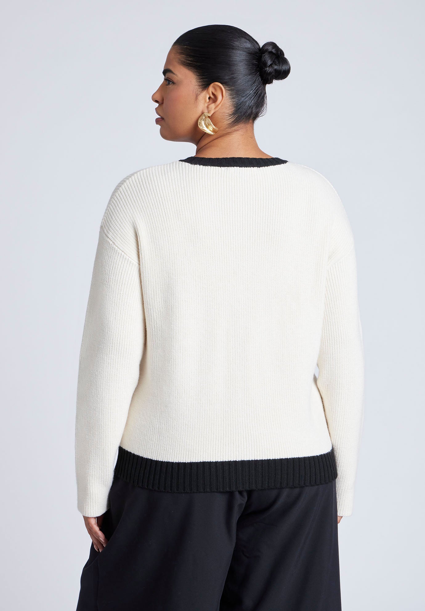 Contrast Placket Cardigan image number 2