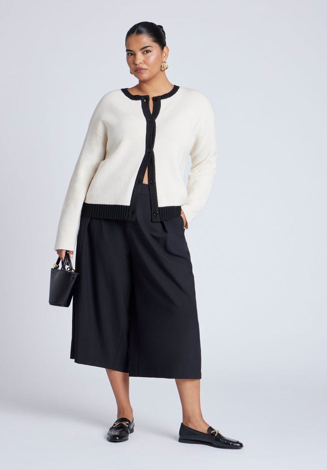 Contrast Placket Cardigan image number 3