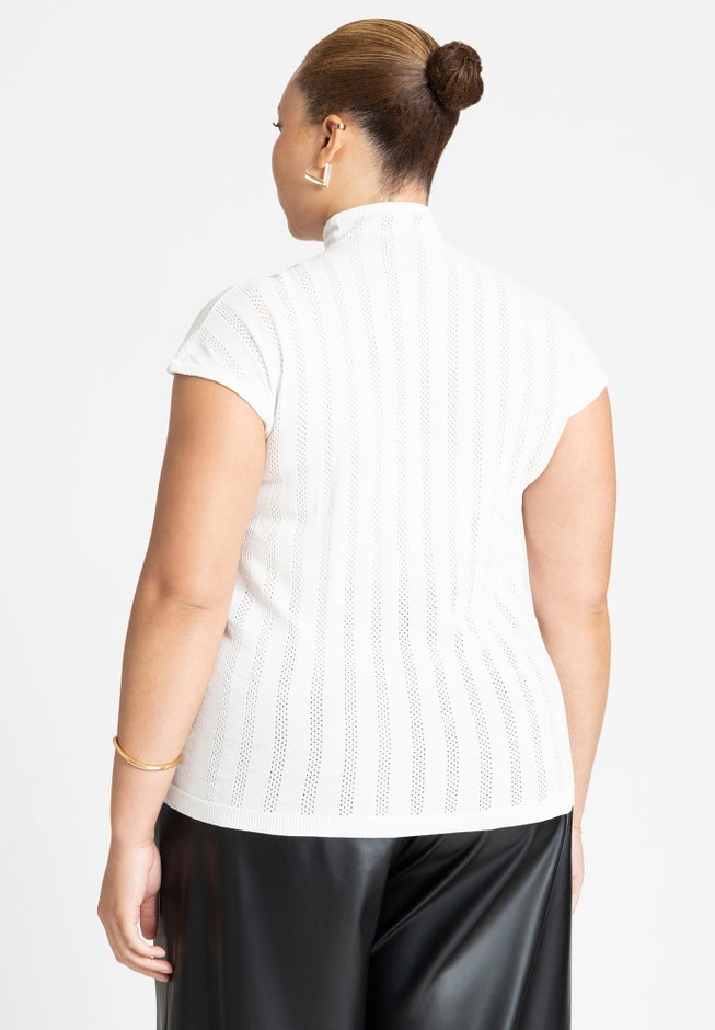 Sheer Stripe Sweater image number 1