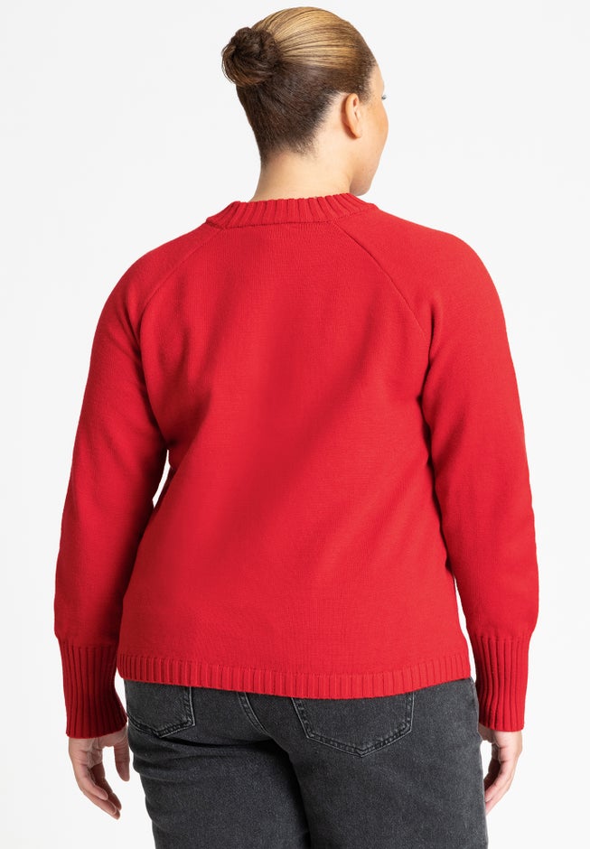 Asym Placket Sweater image number 1