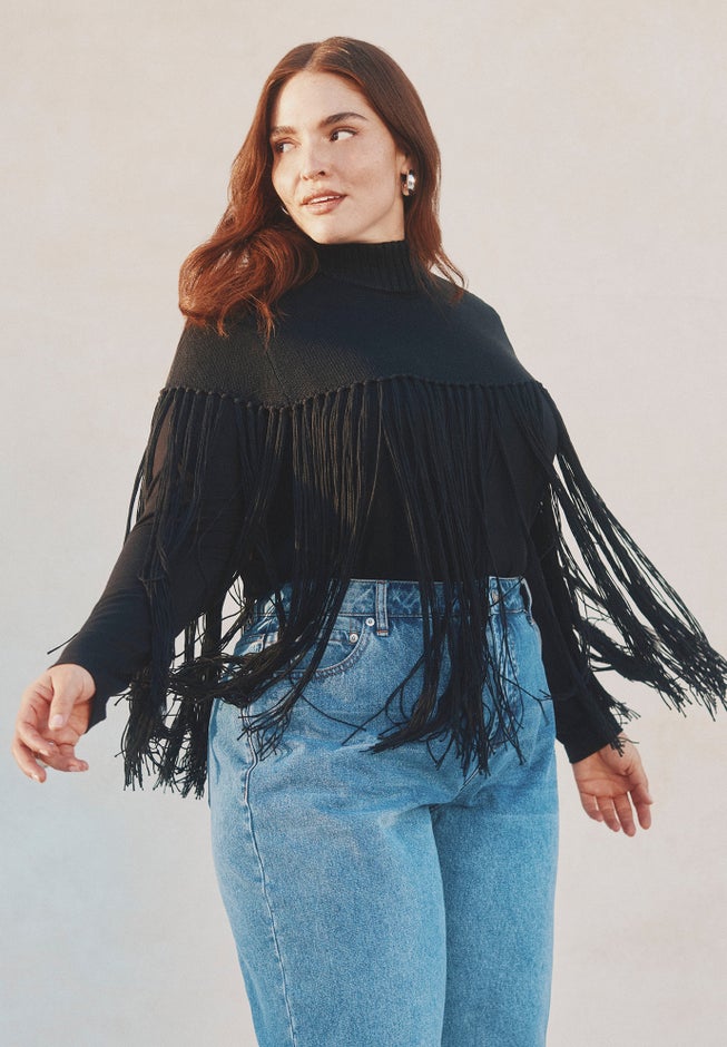 Fringe Half Sweater image number 3