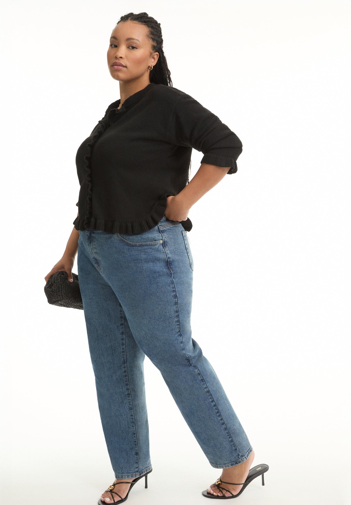 Curvie-Fit High-Rise Straight-Leg Stretch Jeans image number 2