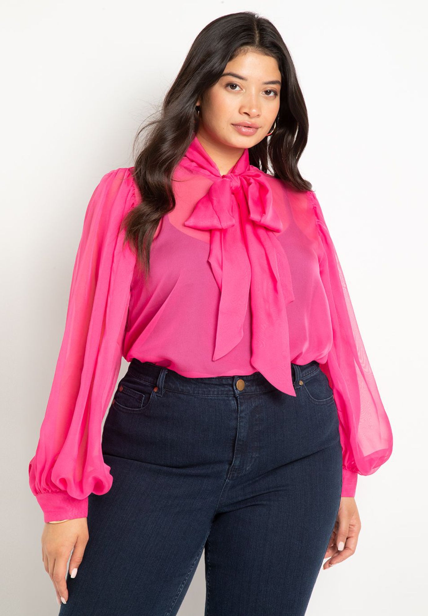 Chiffon Bow Blouse image number 0