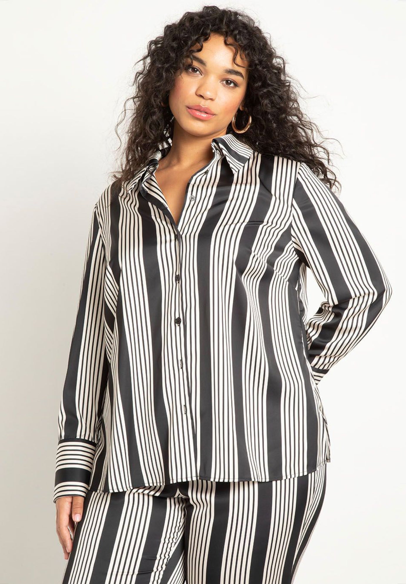 Long Line Printed Button Down image number 0