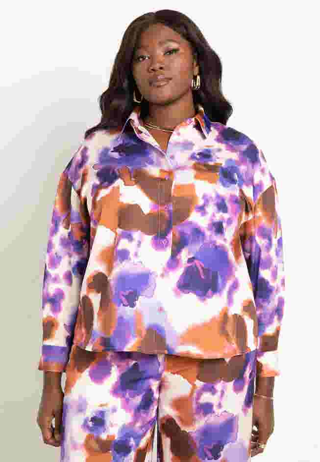 Satin Button Up Blouse image number 0