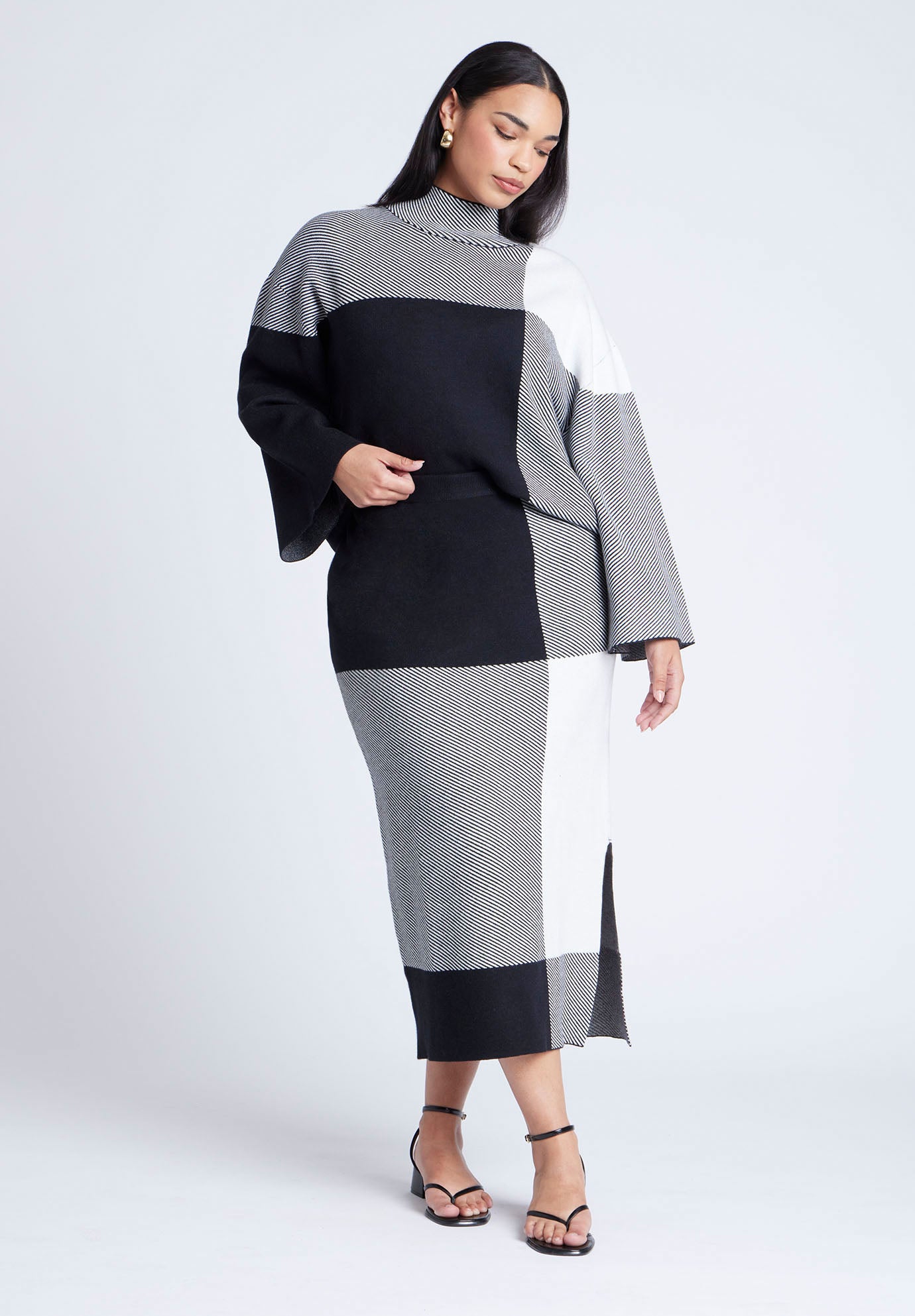 Intarsia Sweater Skirt image number 0