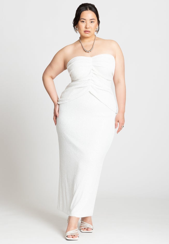 Sequin Pleated Top image number null