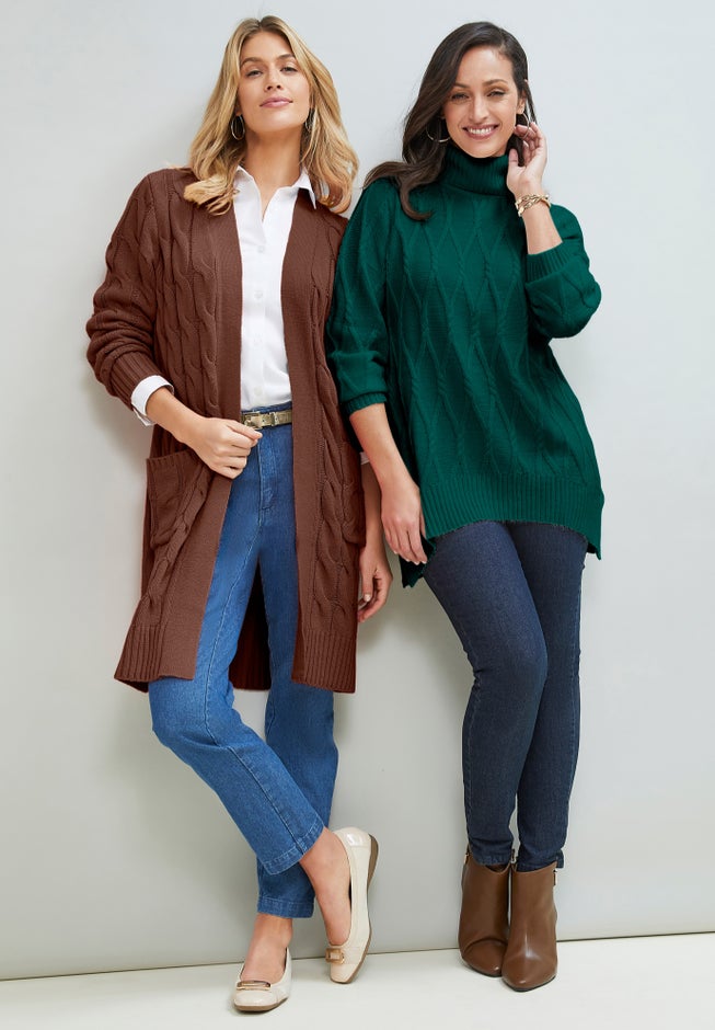 Cable Turtleneck Sweater image number 3