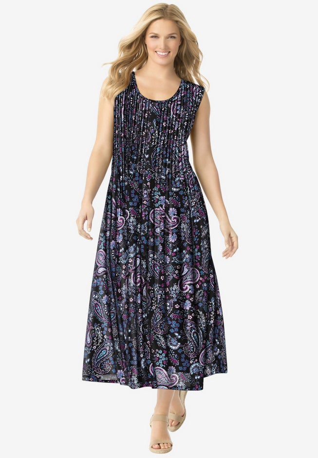 Pintucked Sleeveless Dress image number 0