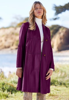 Leather Swing Coat
