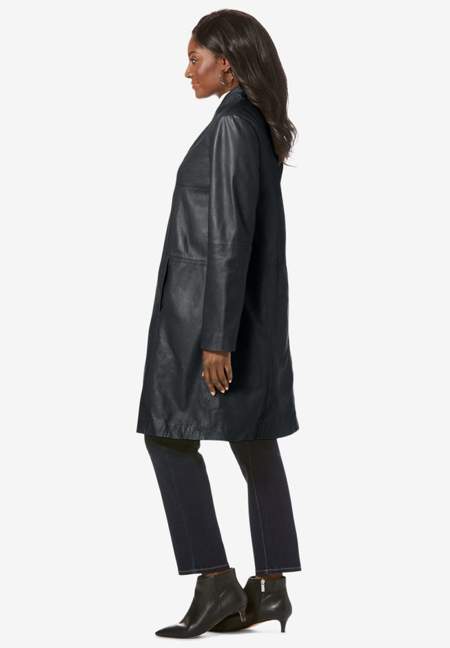 Leather Swing Coat image number 2