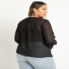 Neckline Detail Chiffon Blouse image number null