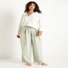 Asym Hem Shirt With Pleats image number null