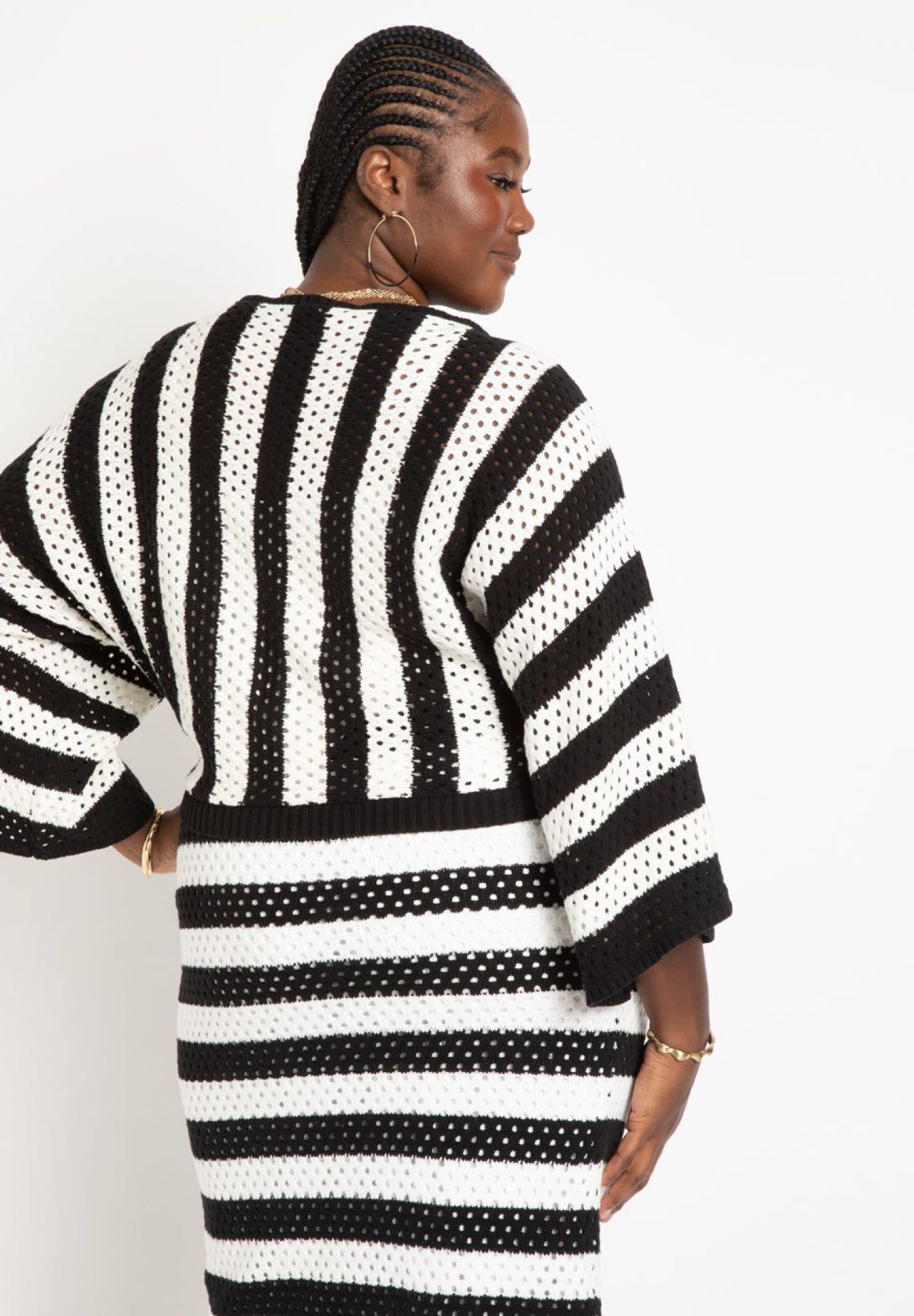 Wide Sleeve Striped Sweater image number 1