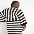 Wide Sleeve Striped Sweater image number null