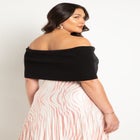 Off The Shoulder Sweater Tube Top image number null