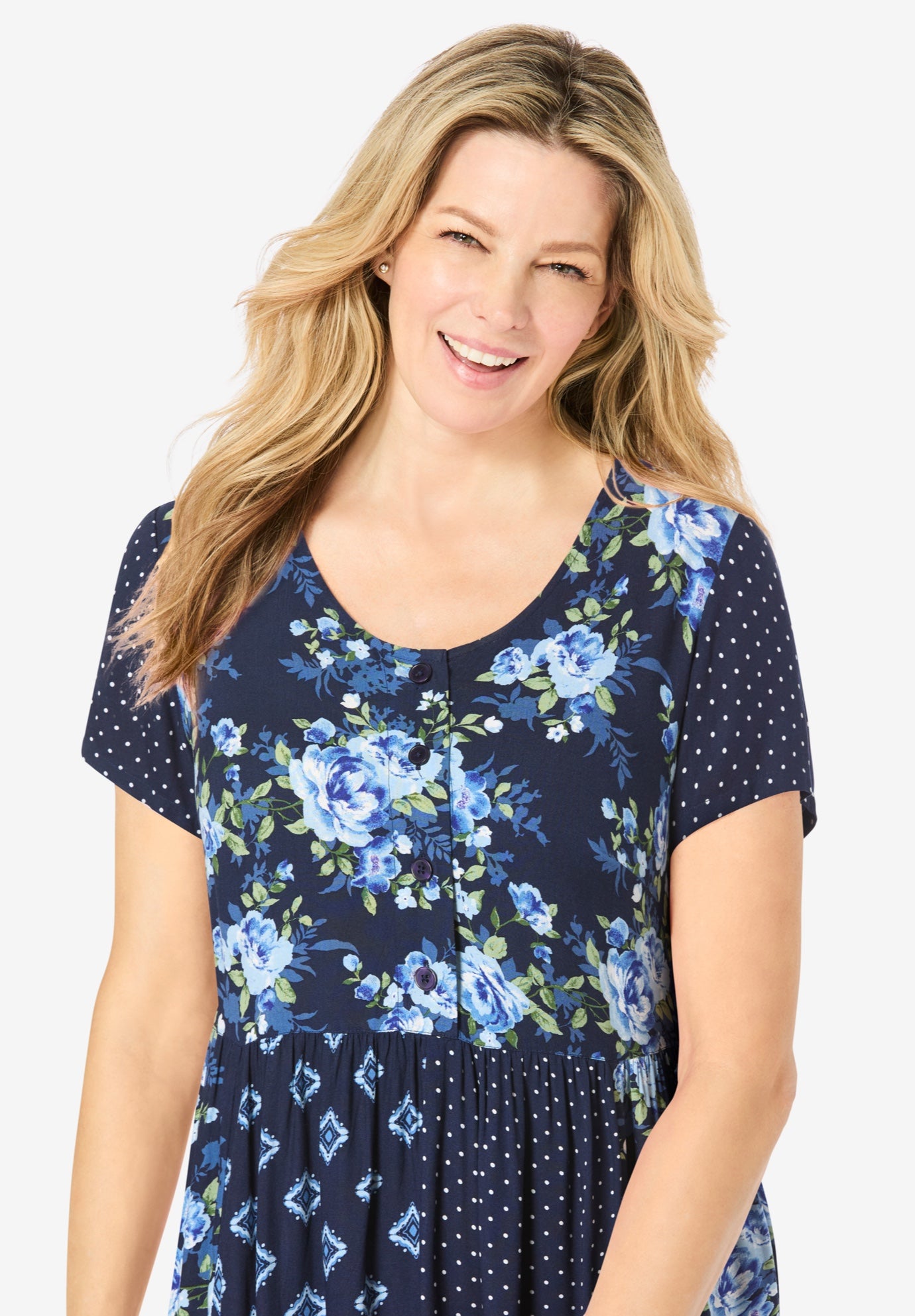 Mixed Print Maxi Dress image number 3