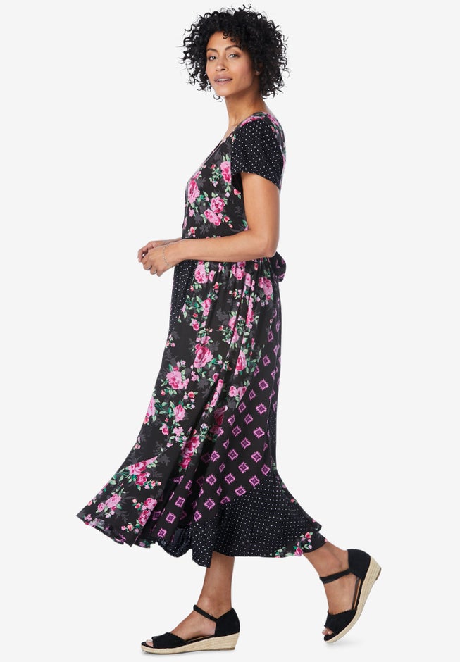 Mixed Print Maxi Dress image number 2